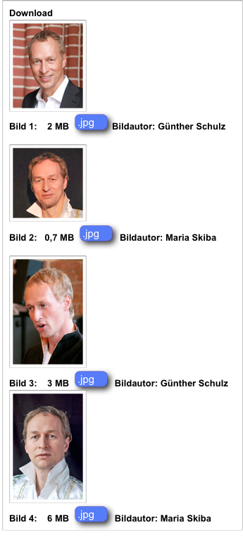 Download 
￼    
Bild 1:    2 MB  ￼  Bildautor: Günther Schulz

￼    
Bild 2:   0,7 MB  ￼   Bildautor: Maria Skiba

￼    
Bild 3:    3 MB  ￼   Bildautor: Günther Schulz
￼    
Bild 4:    6 MB  ￼   Bildautor: Maria Skiba